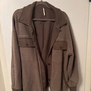 Free People oversized button up
